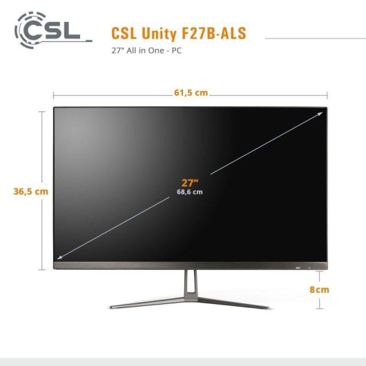 CSL Unity F27-ALS Intel N200 16GB 1000GB SSD Intel UHD Graphics 27" Windows 11 Pro All-in-One