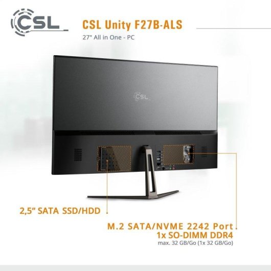 CSL Unity F27-ALS Intel N200 16GB 1000GB SSD Intel UHD Graphics 27" Windows 11 Pro All-in-One
