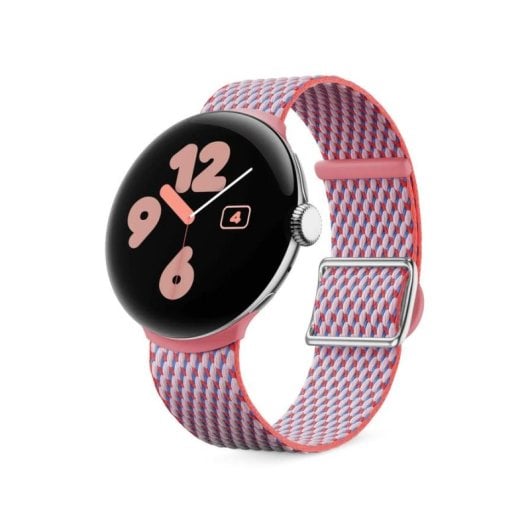 Pulseira Google Pixel Watch 3 45mm Fibra de Algodão Prata Coral