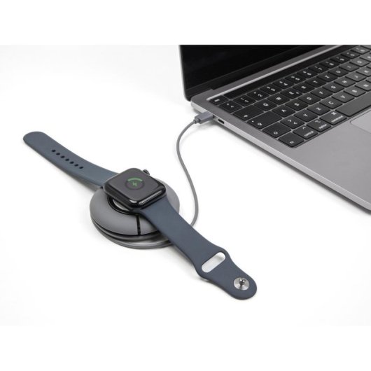 Support de recharge Apple Watch Gris Blanc Silicone Apple