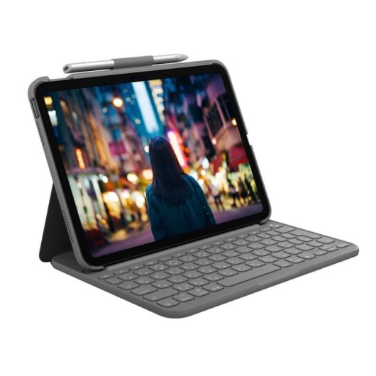 Tastatur Apple Slim Folio Magnetisch AZERTY Französisch mit Hülle Bluetooth