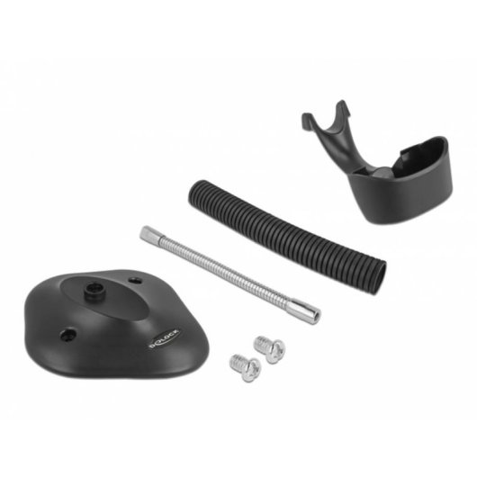 Delock Soporte para escáner de código de barras con soporte flexible para mesa 23 mm x 172 mm x 153 mm