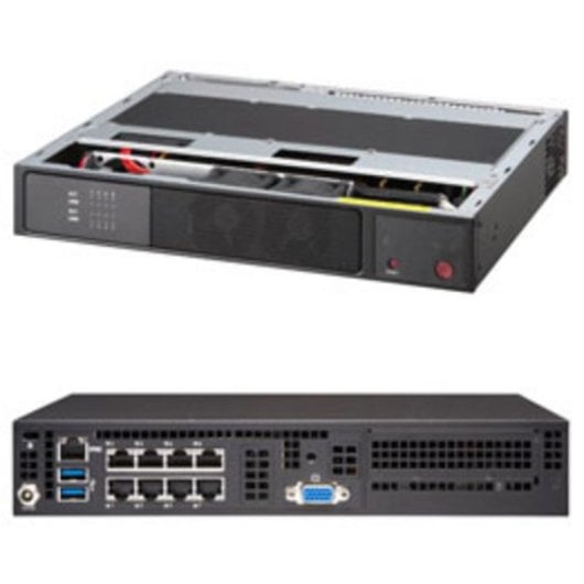 Barebone Supermicro SYS-E300-9A-4CN8 Intel Atom 4GB DDR4 256GB Negro 8x LAN