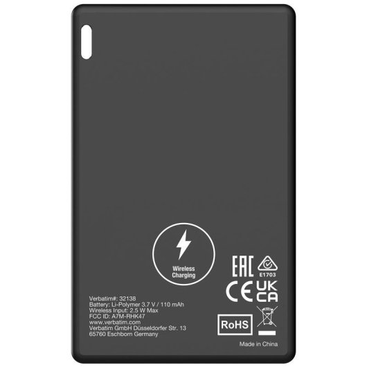 Buscador Verbatim My Finder Negro/Plata IP66 1440 h