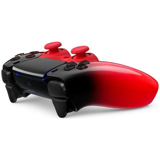 Mando PlayStation 5 SONY DualSense HyperPop Collection Inalámbrico Techno Red + Indeca Controller PREMIUM PACK Cargador y Accesorios para PS5 USB-C Negro