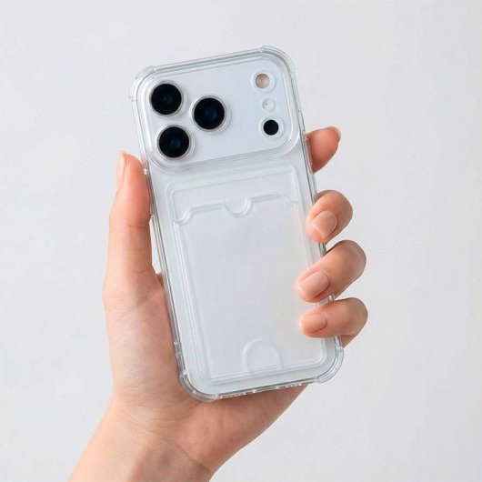 Funda Silicona Cubre Con Tarjetero Para Iphone 17 Pro Max