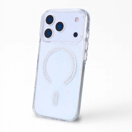 Funda Antiyellow Compatible Con Magsafe Con Brillantes Para Iphone 17 Pro