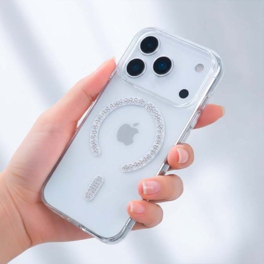 Funda Antiyellow Compatible Con Magsafe Con Brillantes Para Iphone 17 Pro