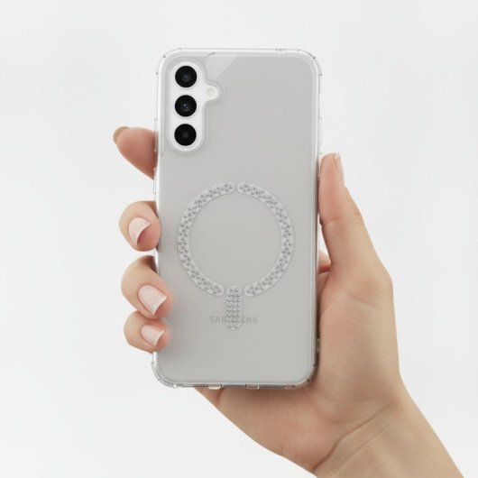 Funda Antiyellow Compatible Con Magsafe Con Brillantes Para Samsung Galaxy S24