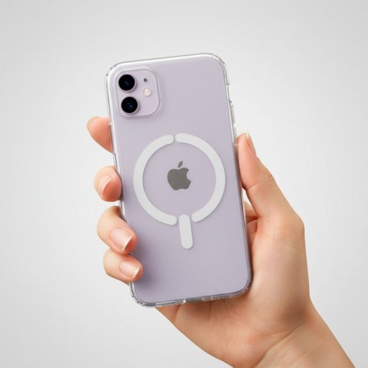 Funda Transparente Logo Compatible Con Magsafe Para Iphone 11