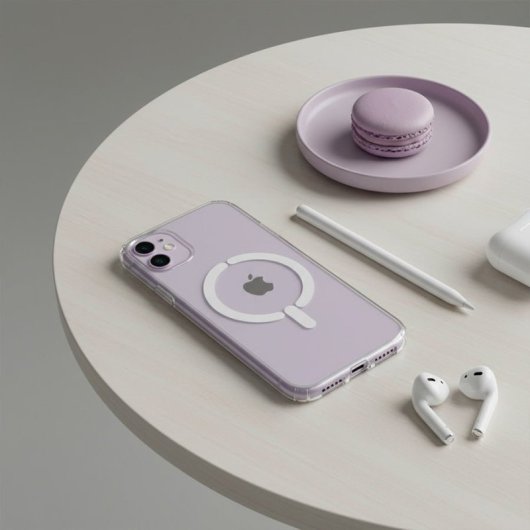 Funda Transparente Logo Compatible Con Magsafe Para Iphone 11