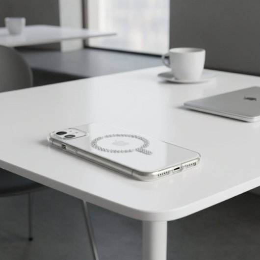 Funda Antiyellow Compatible Con Magsafe Con Brillantes Para Iphone 12