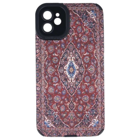 Funda para móvel Mandala Rombos Vermelha Silicone Flexível para iPhone 11