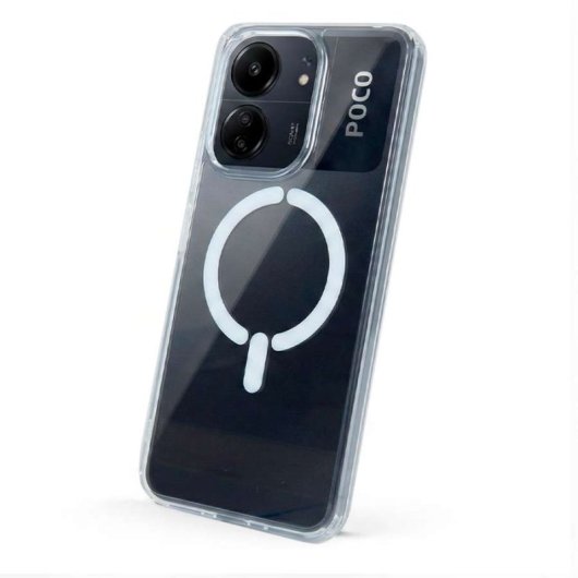 Funda Transparente Logo Compatible Con Magsafe Para Xiaomi Poco C65