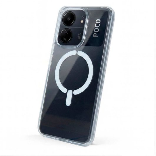 Funda Transparente Logo Compatible Con Magsafe Para Xiaomi Poco C65