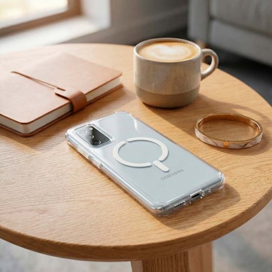 Funda Transparente Logo Compatible Con Magsafe Para Samsung Galaxy S20 Fe