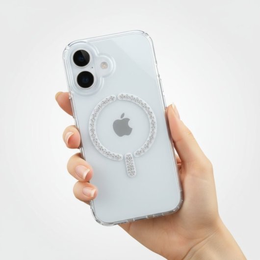 Funda Antiyellow Compatible Con Magsafe Con Brillantes Para Iphone 16