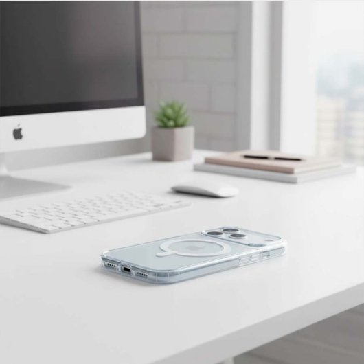 Funda Transparente Logo Compatible Con Magsafe Para Iphone 17 Pro
