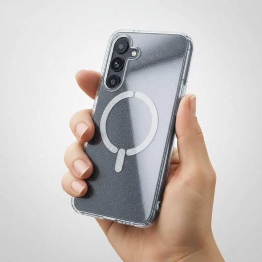 Funda Purpurina Compatible Con Magsafe Para Samsung Galaxy S25 Fe