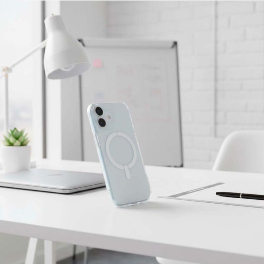 Funda Transparente Logo Compatible Con Magsafe Para Iphone 17