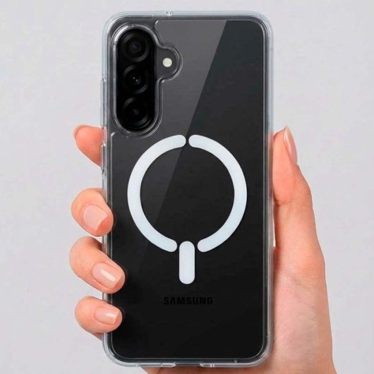 Funda Transparente Logo Compatible Con Magsafe Para Samsung Galaxy A36 5g