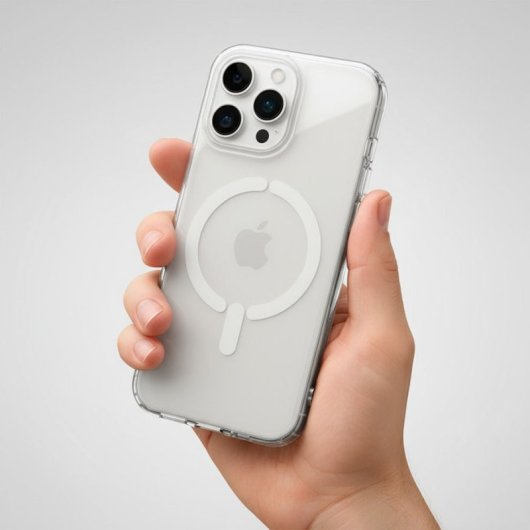 Funda Transparente Logo Compatible Con Magsafe Para Iphone 16 Pro Max