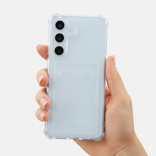 Funda Silicona Cubre Con Tarjetero Para Samsung Galaxy S25 Fe