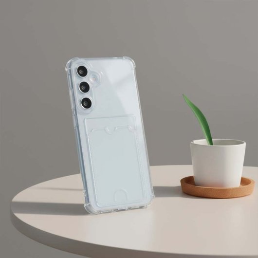 Funda Silicona Cubre Con Tarjetero Para Samsung Galaxy S25 Fe