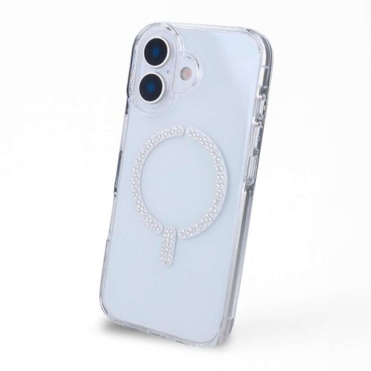 Funda Antiyellow Compatible Con Magsafe Con Brillantes Para Iphone 17