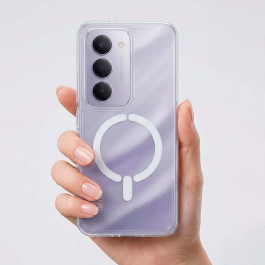 Funda Transparente Logo Compatible Con Magsafe Para Xiaomi Redmi 15