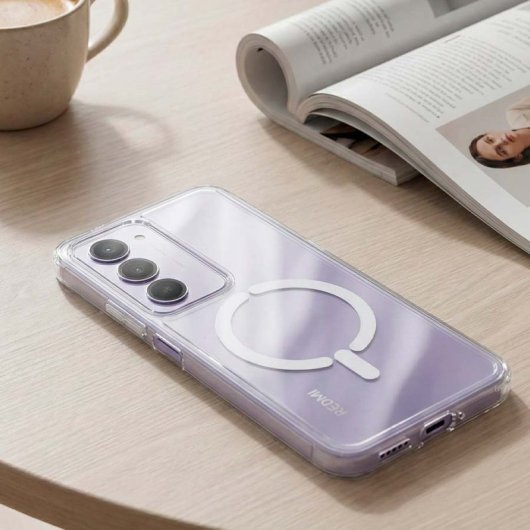 Funda Transparente Logo Compatible Con Magsafe Para Xiaomi Redmi 15