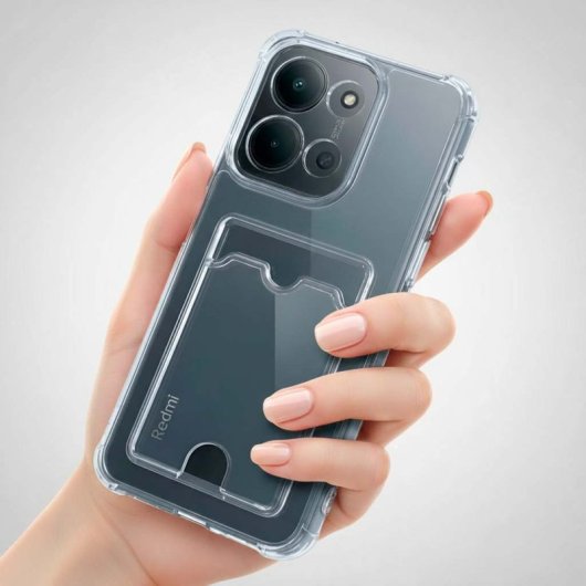 Funda Silicona Cubre Con Tarjetero Para Xiaomi Redmi 15c