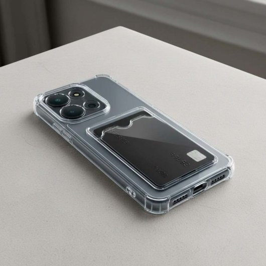 Funda Silicona Cubre Con Tarjetero Para Xiaomi Redmi 15c