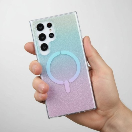 Funda Ring Glitter Compatible Con Magsafe Para Samsung Galaxy S24 Ultra