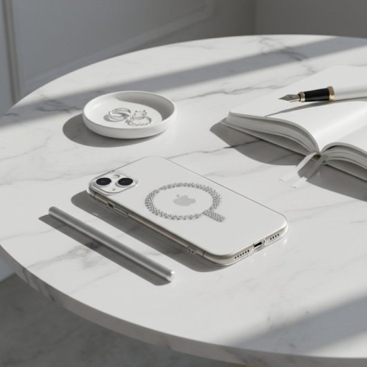 Funda Antiyellow Compatible Con Magsafe Con Brillantes Para Iphone 15 Plus