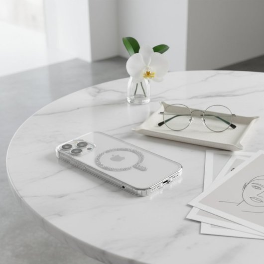 Funda Antiyellow Compatible Con Magsafe Con Brillantes Para Iphone 13 Pro Max