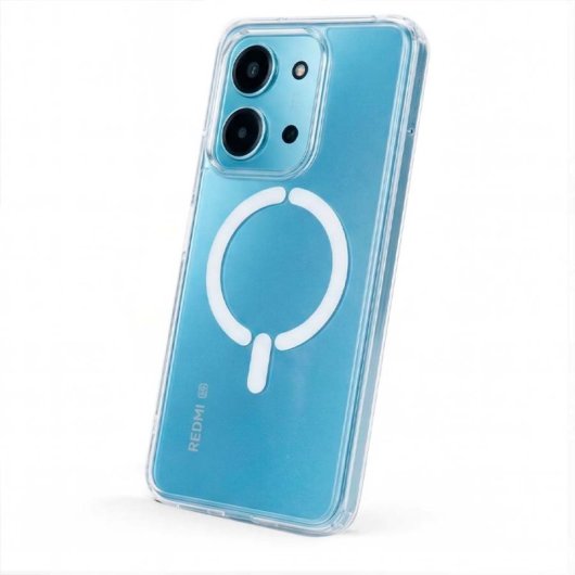 Funda Transparente Logo Compatible Con Magsafe Para Xiaomi Redmi 15c