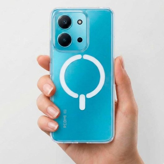 Funda Transparente Logo Compatible Con Magsafe Para Xiaomi Redmi 15c