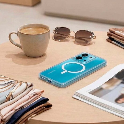 Funda Transparente Logo Compatible Con Magsafe Para Xiaomi Redmi 15c