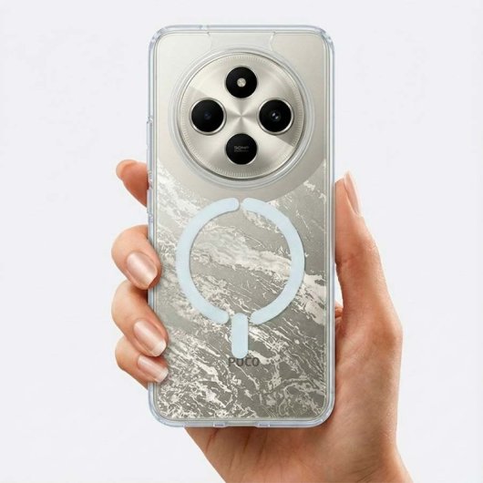 Funda Transparente Logo Compatible Con Magsafe Para Xiaomi Poco C75