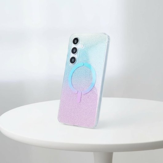 Funda Ring Glitter Compatible Con Magsafe Para Samsung Galaxy S24 Plus