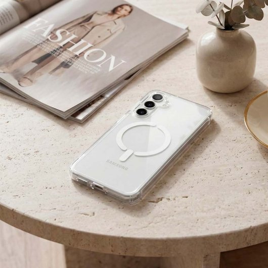 Funda Transparente Logo Compatible Con Magsafe Para Samsung Galaxy A37