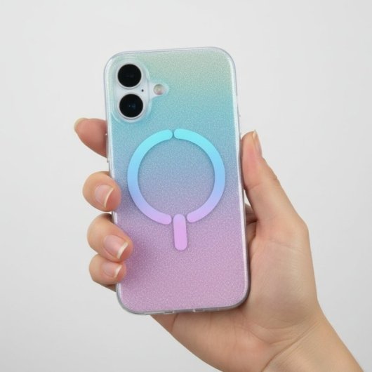 Funda Ring Glitter Compatible Con Magsafe Para Iphone 16 Plus