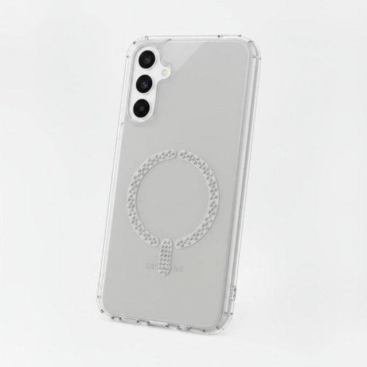 Funda Antiyellow Compatible Con Magsafe Con Brillantes Para Samsung Galaxy S25