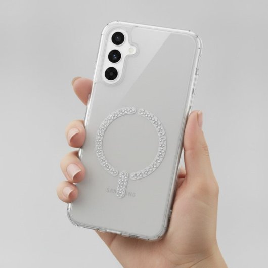 Funda Antiyellow Compatible Con Magsafe Con Brillantes Para Samsung Galaxy S25