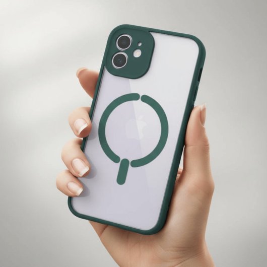 Funda Bumper Compatible Con Magsafe Con Cubre Cámara Para Iphone 12