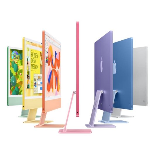 PC Tout-en-un Apple iMac MWUU3D/A M4 16Go 256Go SSD Apple GPU 23.5" macOS Sequoia Touch ID Argent