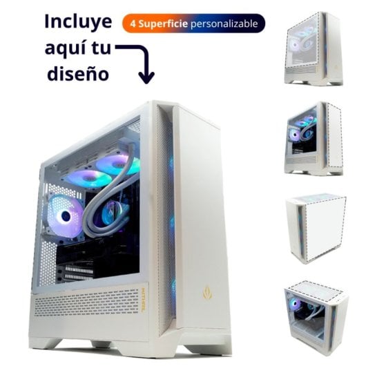 Forgeon Mithril ARGB Mesh Torre ATX Blanca con 4 superficie personalizable