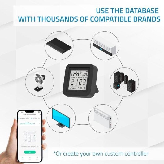 Mando Nivian NVS-TEMPHUMIR-W WiFi IR con sensor temperatura y humedad