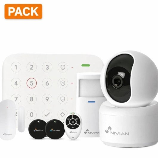 Alarma Nivian IS4 Wifi Inalámbrica Interior Sensor Movimiento RFID App